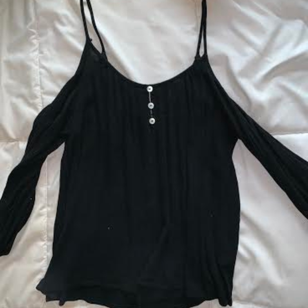 Off the Shoulder Black Top